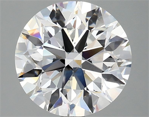 Picture of Lab Grown Diamond 3.04 Carats, Round with Excellent Cut, E Color, VVS2 Clarity and Certified by IGI