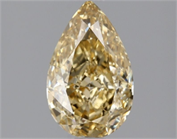 Picture of Lab Grown Diamond 1.47 Carats, Pear with  Cut, Fancy Intense Yellow Color, VS1 Clarity and Certified by IGI
