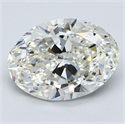 Natural Diamond 4.53 Carats, Oval with  Cut, I Color, VS2 Clarity and Certified by GIA