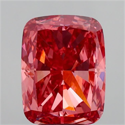Picture of Lab Grown Diamond 5.24 Carats, CUSHION MODIFIED with  Cut, Fancy Vivid Pink Color, VS1 Clarity and Certified by IGI