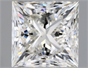 Natural Diamond 1.50 Carats, Princess with  Cut, J Color, VS1 Clarity and Certified by GIA