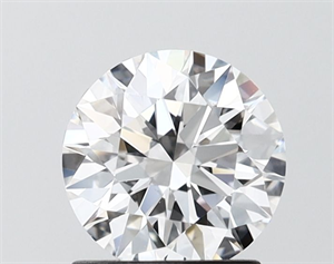 Picture of Lab Grown Diamond 1.30 Carats, Round with Ideal Cut, D Color, VVS2 Clarity and Certified by IGI
