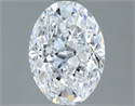 Natural Diamond 1.21 Carats, Oval with  Cut, D Color, SI1 Clarity and Certified by GIA