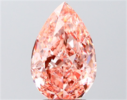 Picture of Lab Grown Diamond 3.55 Carats, Pear with  Cut, Fancy Vivid Pink Color, VVS2 Clarity and Certified by IGI