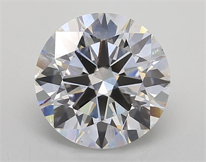 Picture of Lab Grown Diamond 5.27 Carats, Round with Ideal Cut, F Color, VS2 Clarity and Certified by IGI