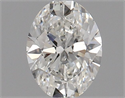 Natural Diamond 0.47 Carats, Oval with  Cut, H Color, VVS2 Clarity and Certified by GIA
