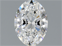 Natural Diamond 0.50 Carats, Oval with  Cut, E Color, VS2 Clarity and Certified by GIA