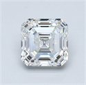 Natural Diamond 1.25 Carats, Asscher with  Cut, D Color, VVS1 Clarity and Certified by GIA