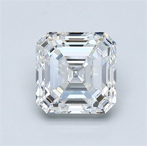 Picture of Natural Diamond 1.25 Carats, Asscher with  Cut, D Color, VVS1 Clarity and Certified by GIA
