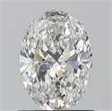 Natural Diamond 1.00 Carats, Oval with  Cut, F Color, SI1 Clarity and Certified by GIA