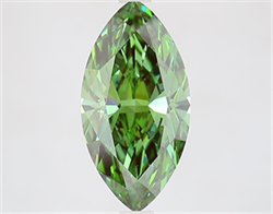 Picture of Lab Grown Diamond 2.50 Carats, Marquise with  Cut, Fancy Vivid Green Color, VVS2 Clarity and Certified by IGI