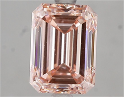 Picture of Lab Grown Diamond 3.03 Carats, Emerald with  Cut, Fancy Intense Pink Color, VS1 Clarity and Certified by IGI