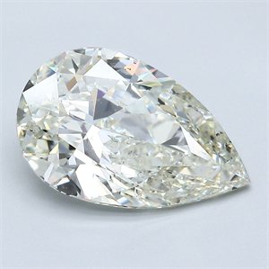 Foto Diamante Natural 4.39 quilates, De pera , Color L, claridad SI2 y certificado GIA de