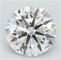 Lab Grown Diamond 3.22 Carats, Round with Excellent Cut, D Color, VVS1 Clarity and Certified by GIA