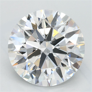 Picture of Lab Grown Diamond 3.22 Carats, Round with Excellent Cut, D Color, VVS1 Clarity and Certified by GIA