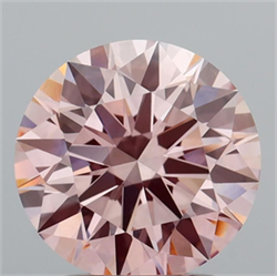 Picture of Lab Grown Diamond 2.13 Carats, Round with Ideal Cut, Fancy Intense Pink Color, VS2 Clarity and Certified by IGI