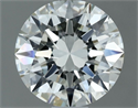 Natural Diamond 0.90 Carats, Round with Excellent Cut, H Color, VVS2 Clarity and Certified by IGI