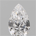 Natural Diamond 0.10 Carats, Pear with  Cut, F Color, VS2 Clarity and Certified by IGI