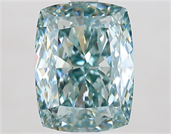 Picture of Lab Grown Diamond 3.60 Carats, CUSHION MODIFIED with  Cut, Fancy Intense Green Color, VVS2 Clarity and Certified by IGI