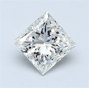 Picture of Natural Diamond 1.30 Carats, Princess with  Cut, H Color, VS2 Clarity and Certified by GIA