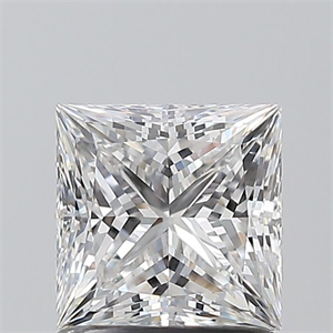 Picture of Natural Diamond 1.20 Carats, Princess with  Cut, E Color, SI1 Clarity and Certified by GIA