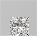 Natural Diamond 0.57 Carats, Princess with  Cut, F Color, VS2 Clarity and Certified by GIA