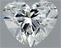 Natural Diamond 0.50 Carats, Heart with  Cut, F Color, SI1 Clarity and Certified by GIA