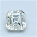 Natural Diamond 1.50 Carats, Asscher with  Cut, K Color, VVS2 Clarity and Certified by GIA