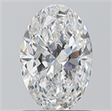 Natural Diamond 1.01 Carats, Oval with  Cut, D Color, SI1 Clarity and Certified by GIA