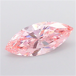 Picture of Lab Grown Diamond 2.51 Carats, Marquise with  Cut, Fancy Intense Pink Color, VVS2 Clarity and Certified by IGI