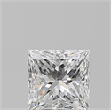 Natural Diamond 0.63 Carats, Princess with  Cut, E Color, SI1 Clarity and Certified by GIA