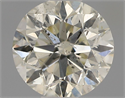 Natural Diamond 0.50 Carats, Round with Very Good Cut, K Color, I1 Clarity and Certified by IGI