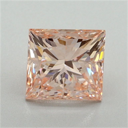 Picture of Lab Grown Diamond 1.50 Carats, Princess with  Cut, Fancy Intense Pink Color, VS1 Clarity and Certified by IGI