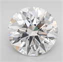 Lab Grown Diamond 3.40 Carats, Round with Ideal Cut, D Color, VVS1 Clarity and Certified by IGI