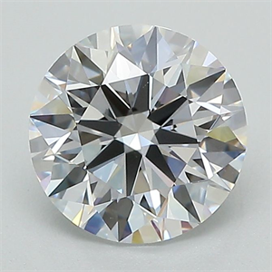 Picture of Lab Grown Diamond 1.73 Carats, Round with Excellent Cut, D Color, VS1 Clarity and Certified by GIA