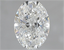 Natural Diamond 1.12 Carats, Oval with  Cut, F Color, SI2 Clarity and Certified by GIA