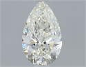 Natural Diamond 0.50 Carats, Pear with  Cut, K Color, SI1 Clarity and Certified by GIA