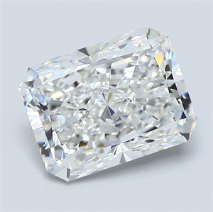 Picture of Natural Diamond 2.25 Carats, Radiant with  Cut, F Color, VVS2 Clarity and Certified by GIA