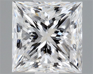 Picture of Natural Diamond 0.50 Carats, Princess with  Cut, E Color, SI1 Clarity and Certified by GIA