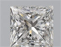 Natural Diamond 1.20 Carats, Princess with  Cut, F Color, SI2 Clarity and Certified by GIA