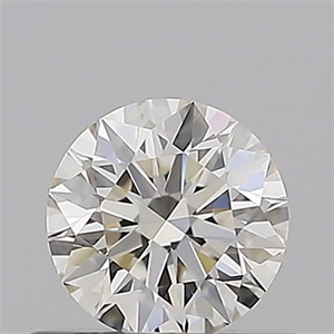 Picture of Natural Diamond 0.52 Carats, Round with Excellent Cut, J Color, VVS1 Clarity and Certified by GIA