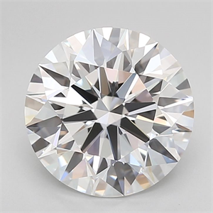 Picture of Lab Grown Diamond 3.54 Carats, Round with Ideal Cut, D Color, IF Clarity and Certified by IGI