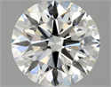 Natural Diamond 0.54 Carats, Round with Excellent Cut, H Color, VVS2 Clarity and Certified by GIA