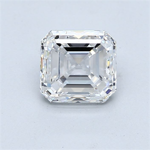Foto Diamante Natural 1.50 quilates, Asscher , Color E, claridad VVS1 y certificado GIA de