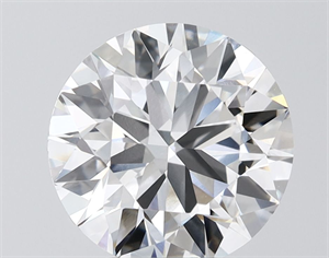 Picture of Lab Grown Diamond 4.00 Carats, Round with Ideal Cut, E Color, VVS1 Clarity and Certified by IGI