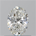 Natural Diamond 0.55 Carats, Oval with  Cut, H Color, VVS1 Clarity and Certified by GIA