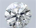 Natural Diamond 0.90 Carats, Round with Excellent Cut, H Color, VVS2 Clarity and Certified by GIA