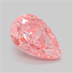 Picture of Lab Grown Diamond 2.08 Carats, Pear with  Cut, Fancy Vivid Pink Color, VVS2 Clarity and Certified by IGI
