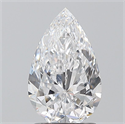 Diamante Natural 1.50 quilates, De pera , Color D, claridad SI1 y certificado GIA