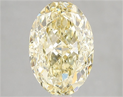 Picture of Lab Grown Diamond 3.07 Carats, Oval with  Cut, Fancy Intense Yellow Color, VS1 Clarity and Certified by IGI